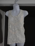 Eyeshadow Cream tank with lace detail Women's - S
