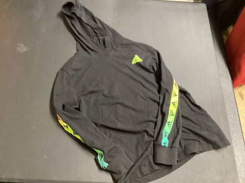 Adidas Black hoodie with neon accents 8