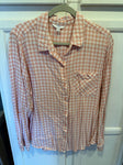 Time and Tru Pink/white checkered shirt Women's XXL 18