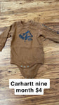 Carhartt nine months Farm friends 6-12 Months