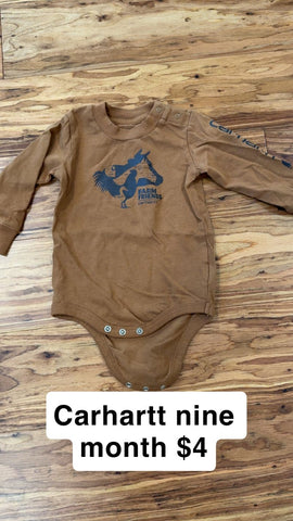 Carhartt nine months Farm friends 6-12 Months