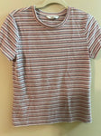 Liverpool Womens short sleeve striped ribbed shirt top Women's - M