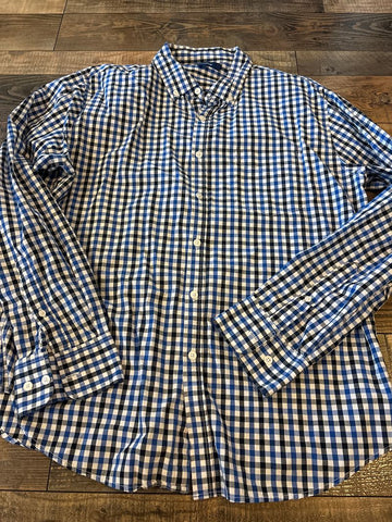 Bowery and Broome Blue black plaid Men's - XL