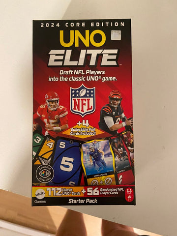 Uno Never used Eite NFL starter deck cards Games