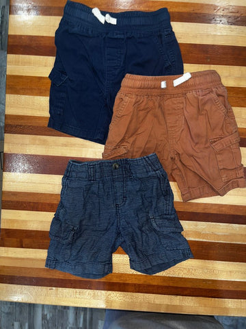 2-blue short 1 brown short 2T