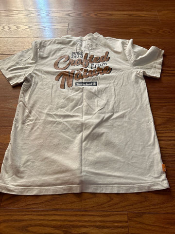Timberland Pic is of back. Ivory color crafted from nature on front Men's - M