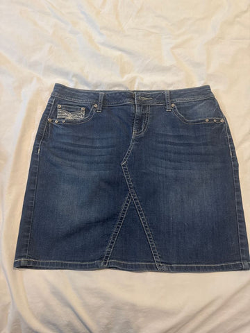 Earl Jeans Jean skirt Petite rhinestones on back pockets Women's 12