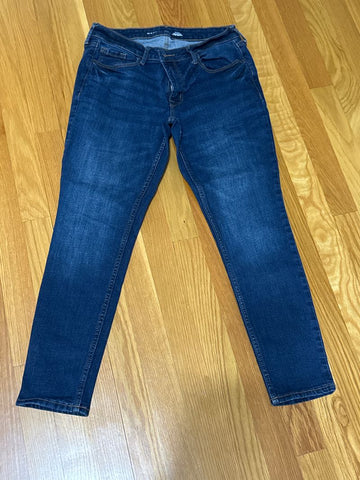 Oldnavy Midrise rockstar super skinny petite dark blue jeans Women's 10