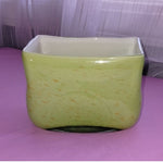 Glassware Lime green ceramic vase/planter 6inches long 4inches height EUC Decor