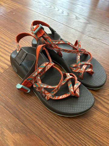 Chaco Chaco Zvolv X2 Orange Blue Strappy Athletic Hiking Water 8 (Adult)
