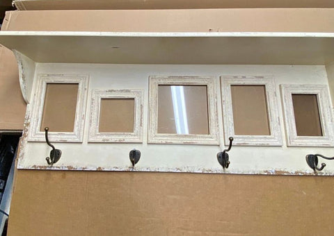 Hobby Lobby New $99.00 farmhouse picture frame coat rack & shelf Organize-Storage