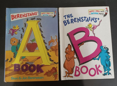 Berenstain Bears A book - name inside & B book - scribbling on 1 pg Preschool (3-5 yrs)
