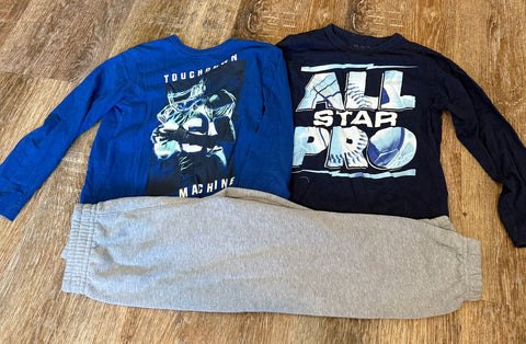 Children place and walmar 2 ls shirt 1 pants 5T/5