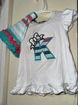 Matilda Jane Custom K Shirt with MJ Shorts 2T