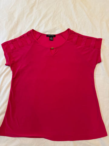 Adele and May Pink short sleeve polyester Women's XL 16