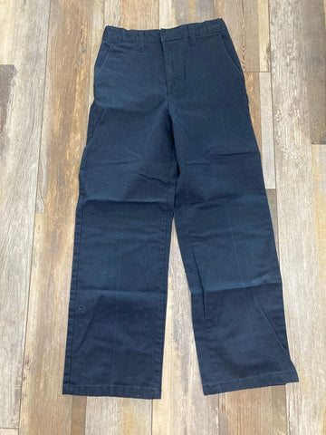 Navy blue dress pants has an adjustable waist 14