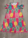 Simply Southern EUC Sz YM, pink pineapple dress. Light and stretchy 10