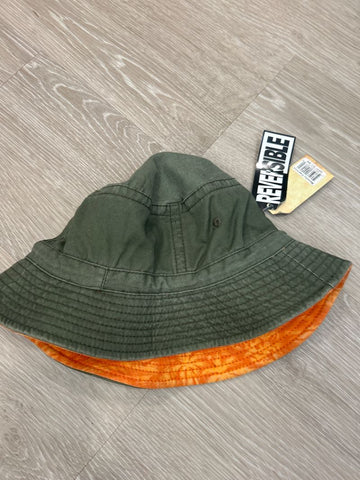 green/orange bucket hat New with tags reversible Hat
