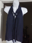Forever 21 Navy sleeveless top with tie Women's - L