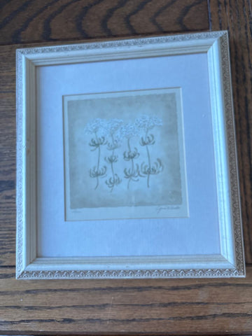 Kohls Creme 12 by 13 flower picture Decor