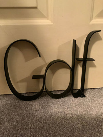 Golf Black Metal 10 1/2 x 9 Decor