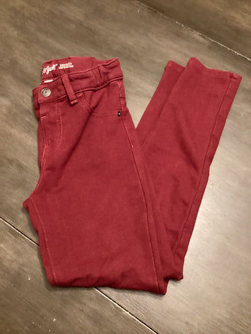 Cat & Jack Maroon Jegging adjustable waist maroon 10
