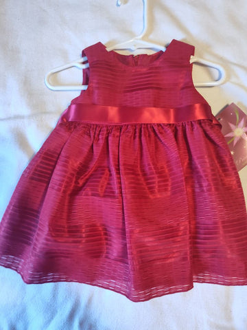 Princess Faith Red "church" dress with bloomers- New 6-12 Months