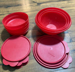 Tupperware 7 bowls/lids, some have white spots Kitchen