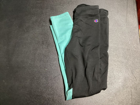 Champion Black with teal leggings 12