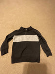 Jumping Beans Dark charcoal gray and heather 3/4 zip sweatshirt 6T/6X