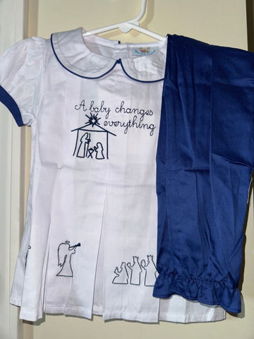 Busy Bees Smocks NEW Nativity Bloomer Outfit 3T/3