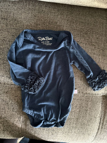 Rufflebutts blue onesie 3-6 Months