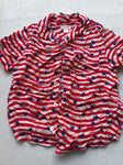 Cat and Jack American flag button up 6T/6X