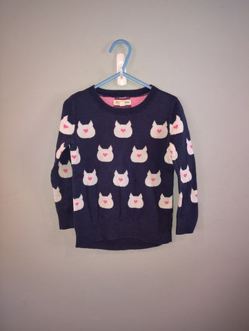 Tucker & Tate Navy cat sweater size 3T good used condition 3T/3