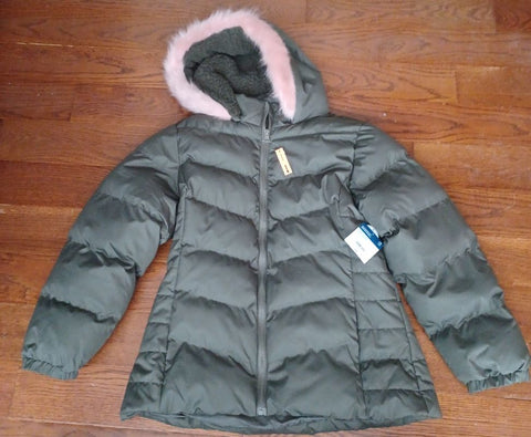 NEW Arizona XXL Plus 20.5 Plus Green Pink Puffer Coat NWT 16