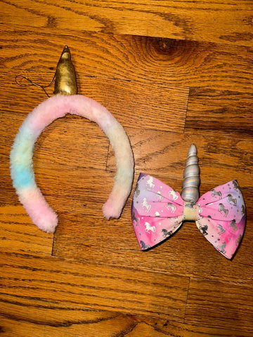Unicorn Plush headband and rainbow unicorn hair clip barrette Hair Accessories