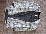 H&M Black and white pattern quarter length jacket Women's - M