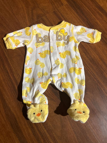 Carters Preemie long sleeved footed onsie 0-3 Months