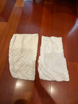 Carters 1 white and 1 cream changing pad cover minky dot. Bedding