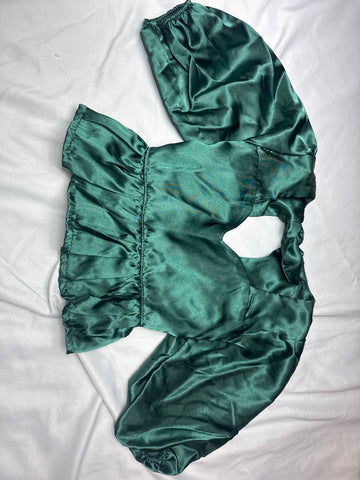 Unknown Silk Forrest green dress shirt NWOT 3T/3