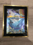 Retro Foil ocean outer space dolphins Decor
