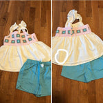 Haute hippie Crochet top and shorts small spot on the back of top 5T/5