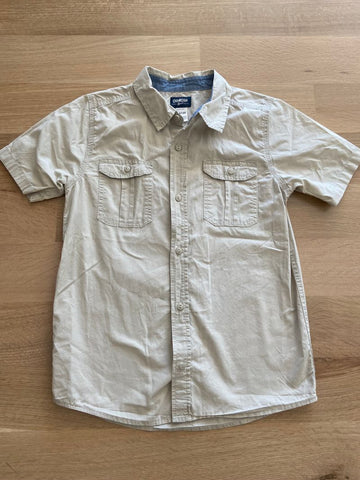 Oshkosh b gosh Tan short sleeve button up 14