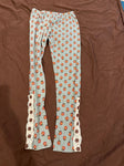 Mustard pie Green with red flowers pants 10