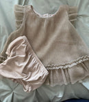 Gold dress and diaper cover 0-3 Months