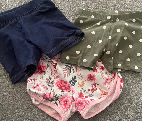 Misc. 3pc lot of girls shorts. Says 4/5T but fits like a 2/3T. 3T/3