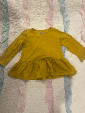 Gap Mustard long sleeve top-has a few pen mark dots at bottom 3T/3