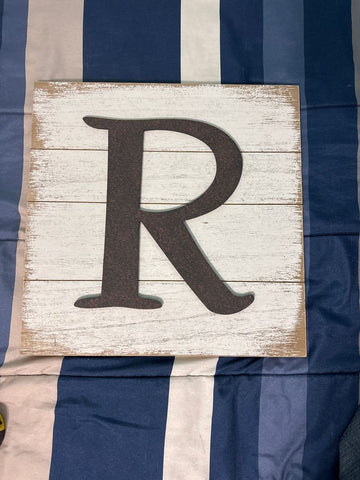 Letter R sign R sign 15x15 Decor