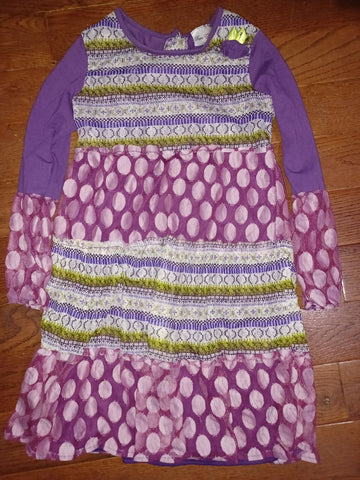 Rare Editions Purple dress w dots 16