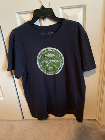 Life is good Black T-shirt 16